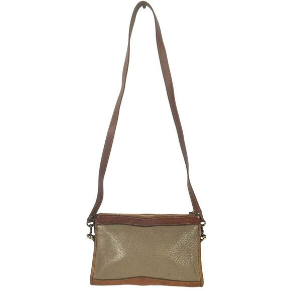 Vintage Dooney & Bourke All Weather Leather Taupe Tan Brown Crossbody Shoulder - Picture 10 of 10